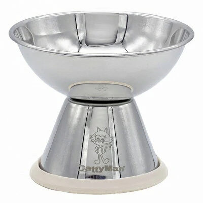 CattyMan Raised Stainless Steel Cat Bowl - Image 2
