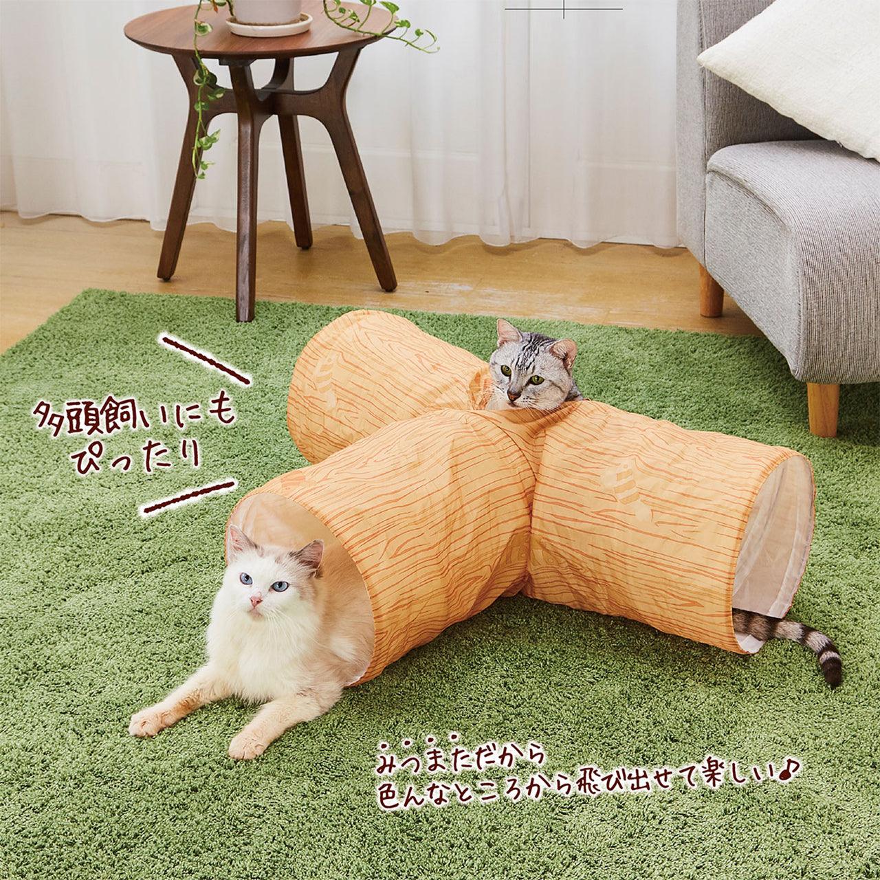 Petio Printed T-Shape Cat Tunnel with Shaker Sound - Image 3