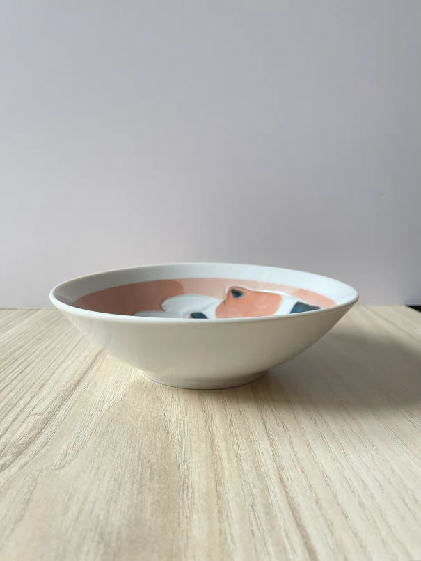 Sleeping Cat Medium Side Dish Plate - Orange - Image 3